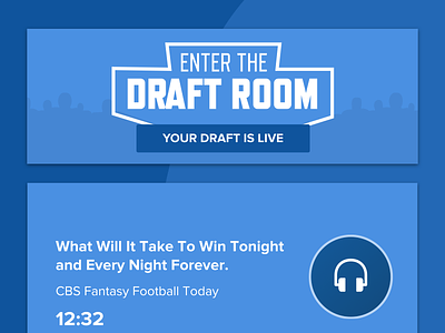 Cbs Fantasy Draft Now app design cbs draft football sports ux