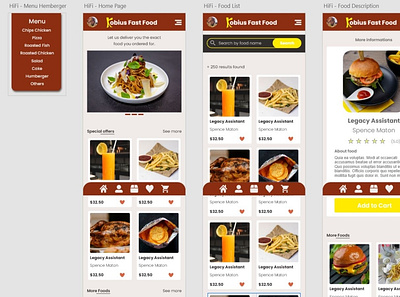 Restaurant App app design graphic design ui ux