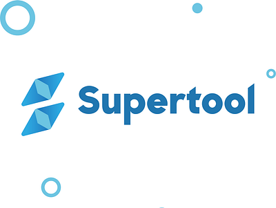 S for supertool blue branding color design flat graphic design identity logo minimalist original