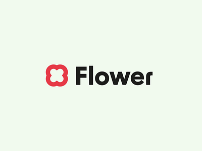 Flower logo flow flower minimalist nature
