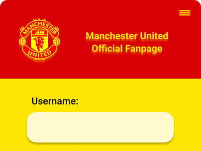 Sign Up form for Manchester United Official Fanpage begginer dailyui signup ui