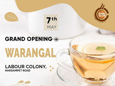 Chai Club Franchise Grand Opening At Warangal By Chai Club On Dribbble