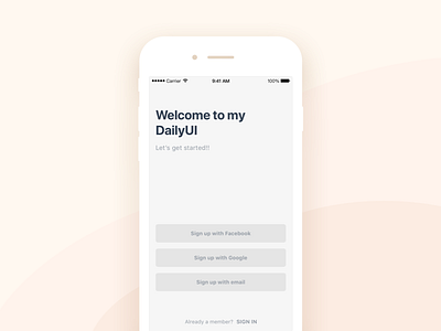 dailyUI 001 sign up