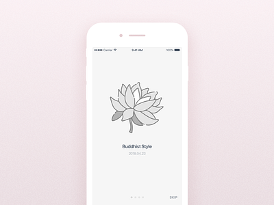 Daily UI #009 Buddhist buddhist dailyui lotus mobile ui
