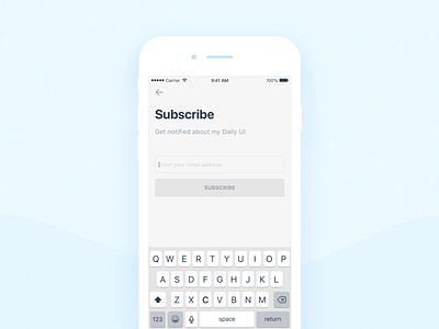 Daily UI #016 Subscribe dailyui mobile subscribe ui
