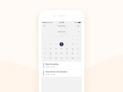 Daily UI #026 Calendar calendar dailyui mobile ui