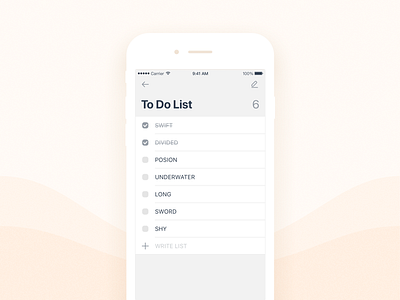 Daily UI #030 To do list