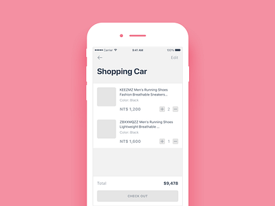 Daily UI #043 Shopping cart dailyui mobile shopping shopping cart ui