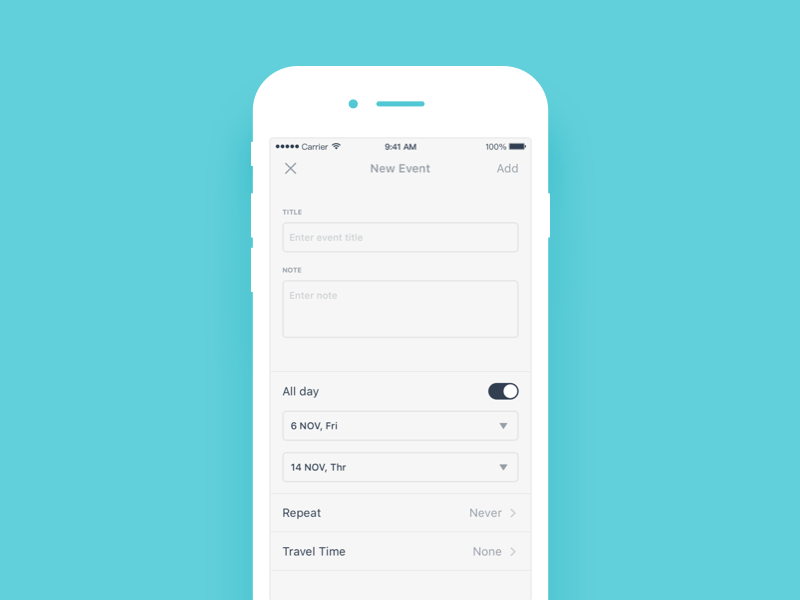 Daily UI #60 Form event textfield form ui mobile dailyui