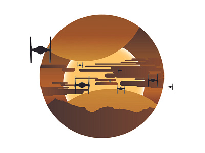 Star Wars_TIE fighter sunset