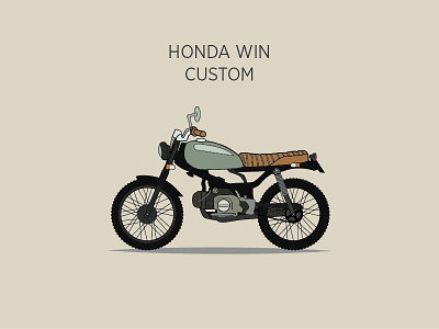 My motors - Honda win custom custom bike honda win my motors vechicle vector vector bike vector design vector motor vector motorcycle