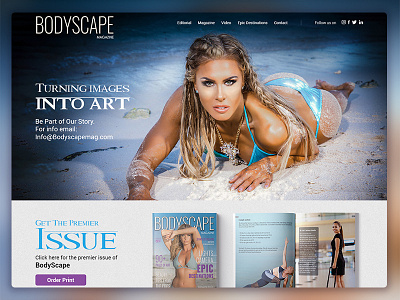 Bodyscape Magazine Website art art direction bodyscape brand identity branding design development magazine photography website