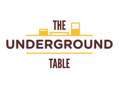 The Underground Table Logo branding design logo restaurant restaurant logo