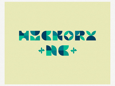 Hickory Shapes design illustration lettering typography