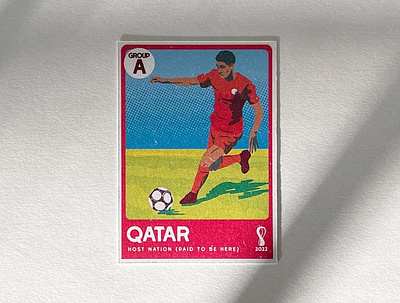 World Cup 2022 Trading Card Series - Qatar design futbol illustration retro soccer trading card vector vintage worldcup