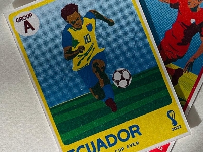 Ecuador Trading Card design illustration vector