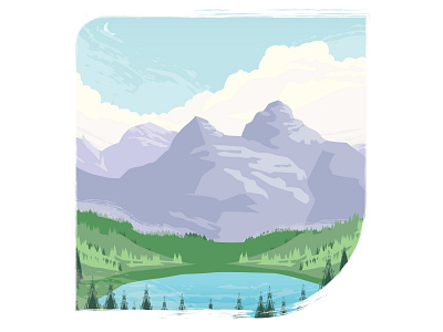 Background for Packaging design ecological forest hiking illustration landscape mountains nature sustainability vector