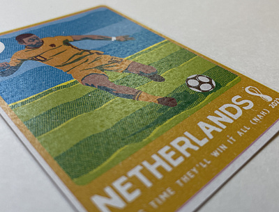 Netherlands Trading Card design football futbol graphic design illustration netherlands soccer vector worldcup