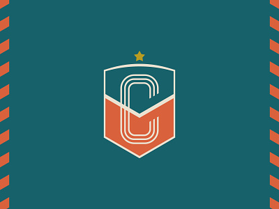 A.D. Carmelita badge branding design futbol graphic design logo shield vector