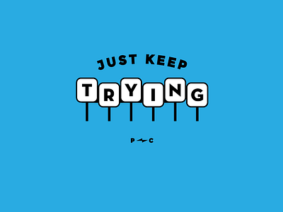 Keep Trying branding design illustration