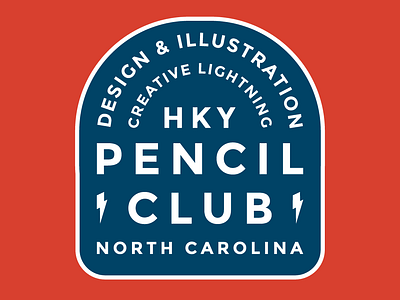 Pencil Club Badge badge branding design illustration logo typography