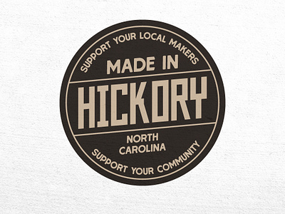 Hickory Made Sticker badge branding design illustration lettering logo typography