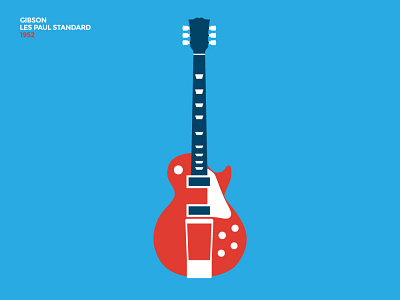 Les Paul Standard 1952 design guitar illustration les paul logo music