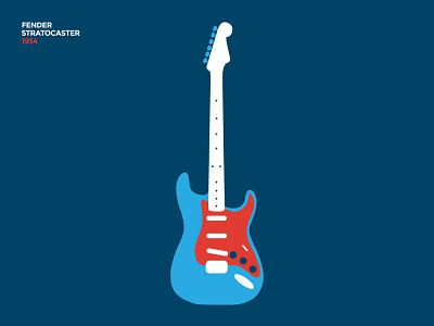 Fender Stratocaster 1952 design fender guitar illustration stratocaster