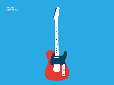 Fender Telecaster 1950 design fender guitar illustration telecaster