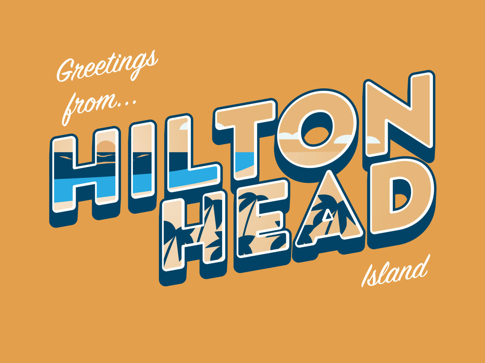 Greetings From Hilton Head by Miguel Mena Beyond Lines on Dribbble