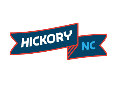 Hickory Banner badge branding city branding design illustration logo stickers typography