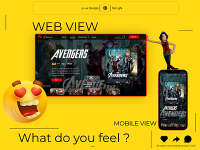 Ui-Ux design(Avengers web & Mobile view) android app avengers clean creative dailyui design ios marvel mobile ui ux view website