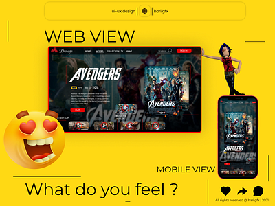 Ui-Ux design(Avengers web & Mobile view)