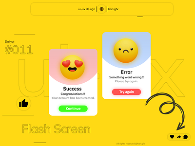DailyUI Challenge day 011 android app clean creative dailyui design error flash illustration screen success ui