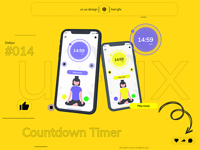 DailyUI Challenge day 014 android app clean colors countdown creative dailyui design illustration timer ui