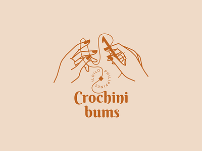Crochinibums Logo Design brand branding crochet elegant illustration logo