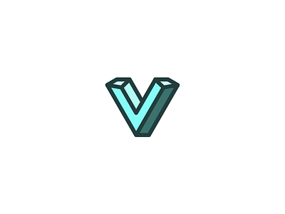 Letter V brand design letter logo mark simple type