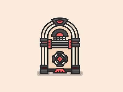 Jukebox icon illustration jukebox music simple