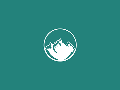 Mountains brand design letter logo mark simple type