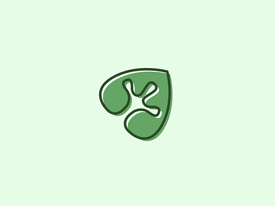 Leaf Frog brand design letter logo mark simple type