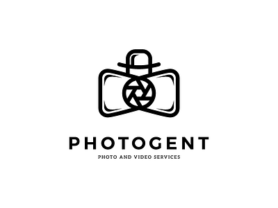 Photogent brand design letter logo mark simple type