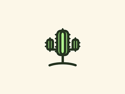 Cactus Face brand design letter logo mark simple type