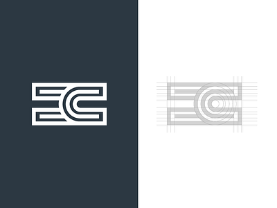 E & C Logomark brand design lettermark logo mark medical medicine minimalist monogram simple