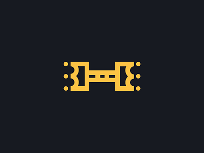 Royal Gym Logomark brand design letter lettermark logo mark monogram simple type