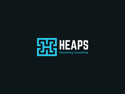 Heaps brand design letter lettermark logo mark monogram simple type