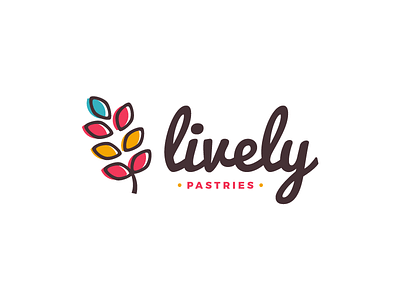 Lively bakery colors food lively logo logo design pastries pastry