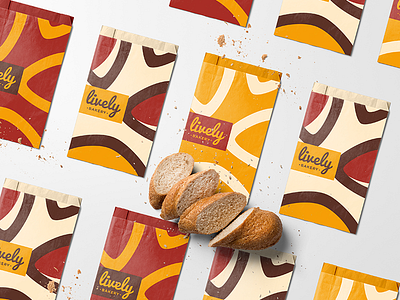 Lively Packaging bakery brand identity branding identity logo package design packaging