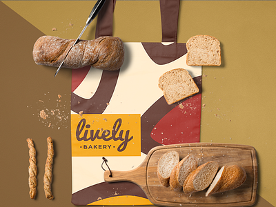 Lively Handbag bakery brand identity branding identity logo package design packaging