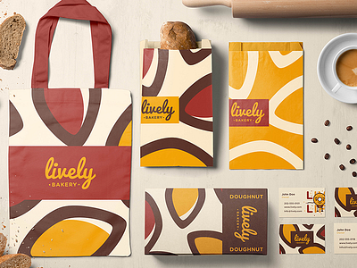 Lively bakery brand identity branding identity logo package design packaging