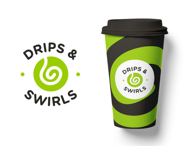 Drips &Swirls Coffee Cup ice cream soft serve coffee cup drips swirls coffee